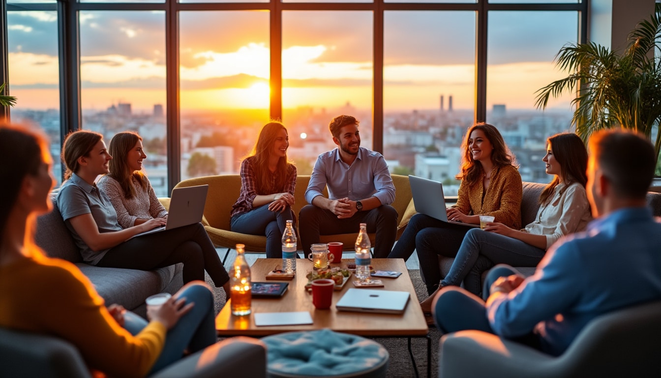 participez à notre afterwork rh en 2025, une opportunité unique pour renforcer la cohésion de votre équipe, favoriser les échanges et créer un environnement de travail collaboratif. ne manquez pas cette chance de tisser des liens forts et d'améliorer la dynamique de votre groupe.
